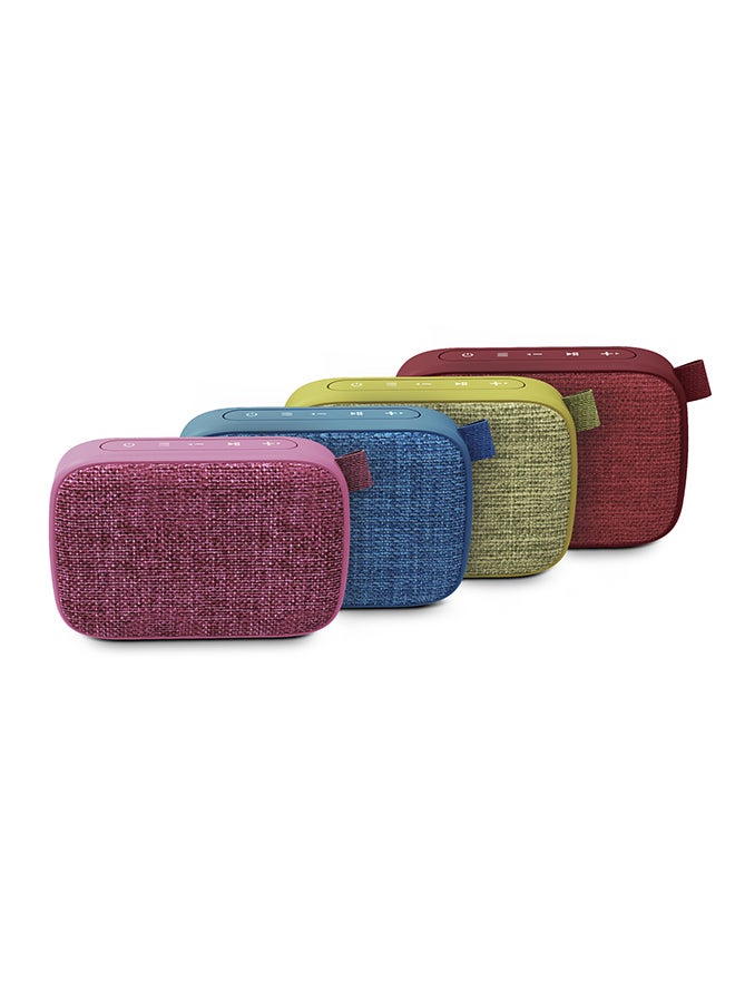 Fabric Box 1+ Trend (Portable Bluetooth v5.0 Speaker, TWS, 6 W, USB & microSD, MP3 player, FM Radio) Blueberry