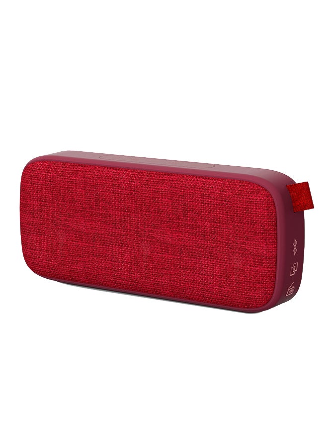 Energy Sistem - Fabric Box 3+ Trend (Portable Bluetooth v5.0 Speaker, TWS, 6 W, USB & microSD, MP3 player, FM Radio) Cherry - Image 1