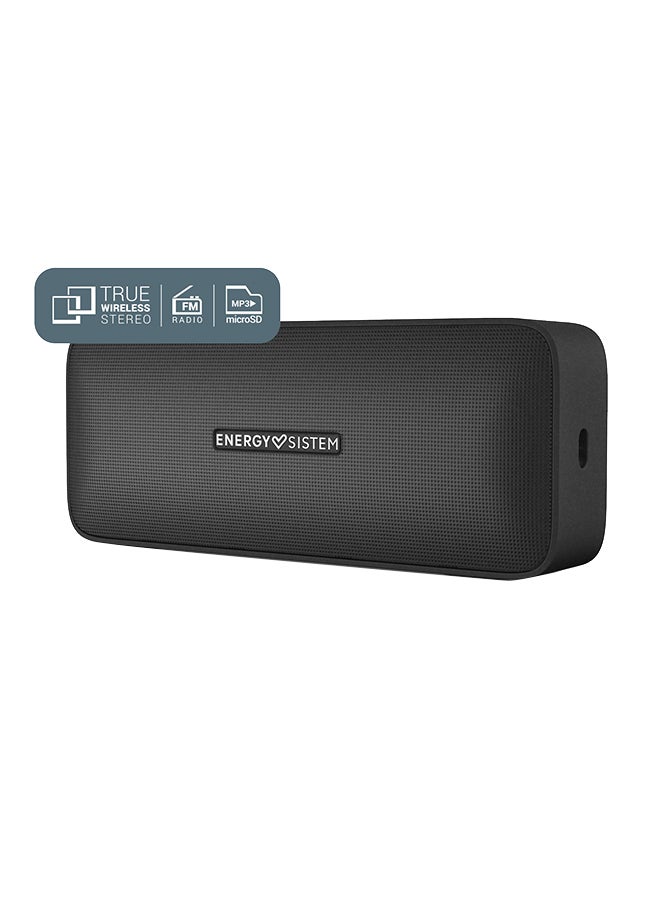 Music Box 2+ Portable Wireless Speaker (MicroSD MP3 Player, FM Radio, Bluetooth 5.0, TWS, 6W, Audio-in, Hands-free) Onyx