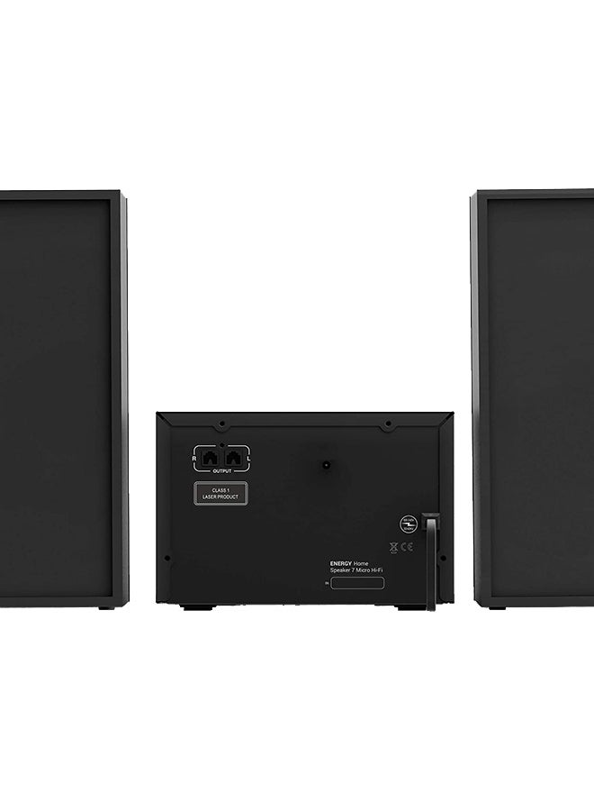 Energy Sistem - Home Speaker 7 Micro Hi-Fi (30 W, CD, Bluetooth, FM radio, USB MP3, Audio-in) Black - Image 1