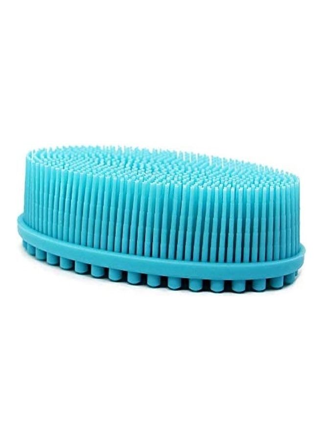 Exfoliating Silicone Body Scrubber Shower Bath Body Brush Blue 4.72inch
