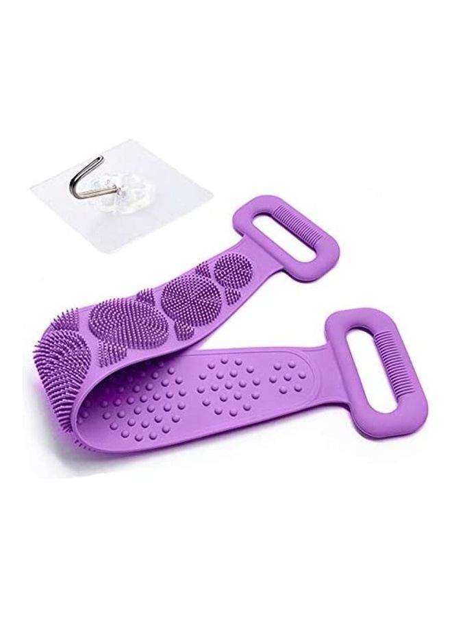 فرشاة استحمام ناعمة وآمنة من السيليكون لتنظيف الظهر أرجواني 38بوصة