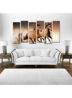 Sasb Set Of 6 Wall Painting Without A Frame Multicolour 120 X 60cm  - Image 2