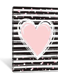 Sasb Wall Painting With Hidden Frame Black/White/Pink 60 X 40 