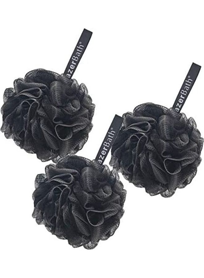 Generic - Shower Sponge Bath Loofahs For Shower Black 12.2inch - Image 1