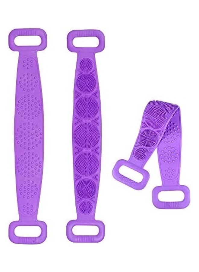 فرشاة استحمام للجسم مصنوعة من السيليكون أرجواني 38بوصة