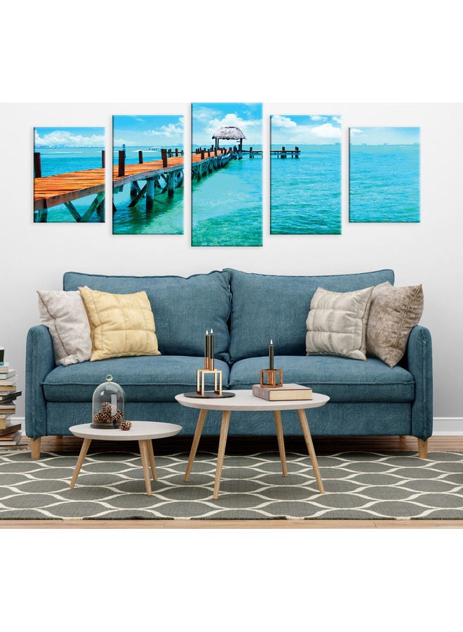 ساسب لوحة فنية بدون إطار- مجموعة من 5 قطع متعدد الألوان 150 X 60سم - Image 2