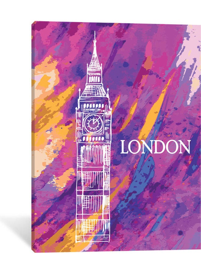 Sasb Wall Painting With Hidden Frame Multicolour 40 X 30 