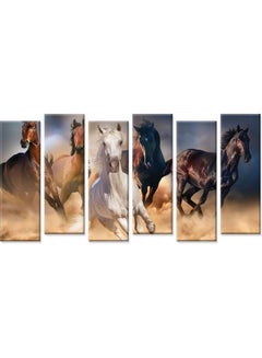 Sasb Set Of 6 Wall Painting Without A Frame Multicolour 120 X 60cm  - Image 1