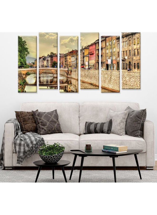 Sasb Set Of 6 Wall Painting Without A Frame Multicolour 120 X 60cm  - Image 2