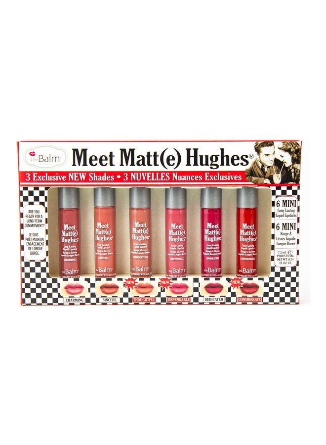 theBalm - Pack of 6 Meet Matt(e) Hughes Lipstick Multicolour - Image 1