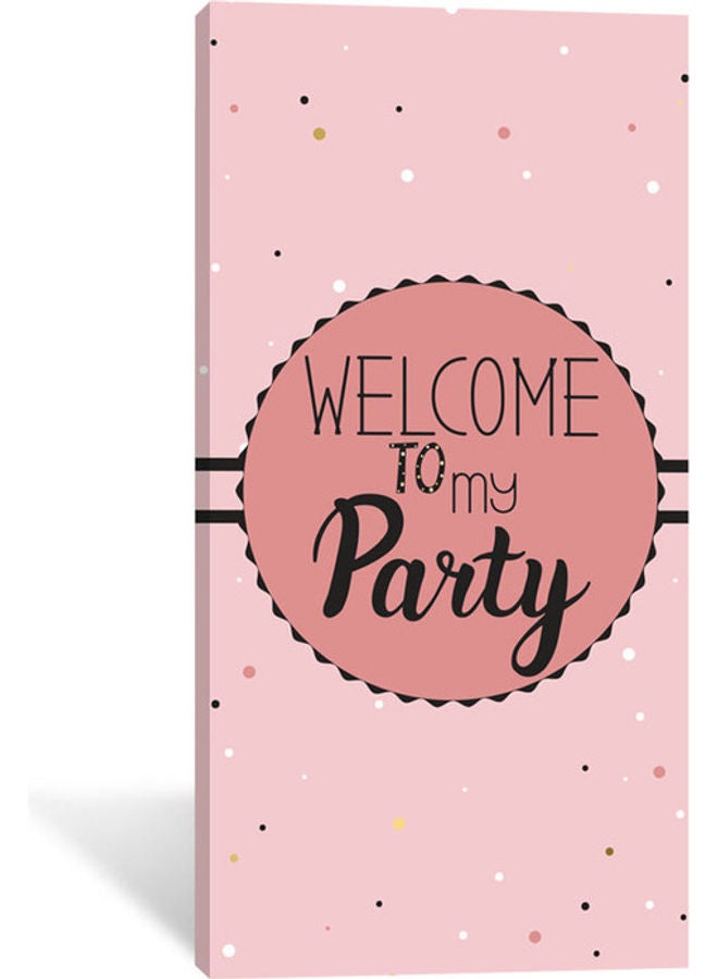 Sasb Wall Painting With Hidden Frame Pink/Black 80 X 40