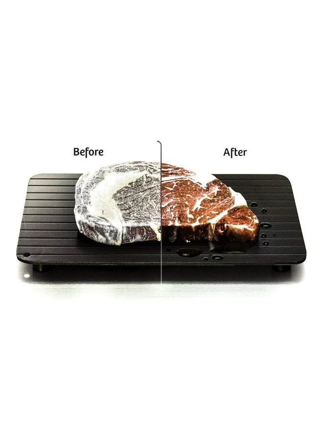 Fast Defrosting Thaw Tray for Frozen Food Black 29.5 x 20.8 x 0.2cm - Image 1