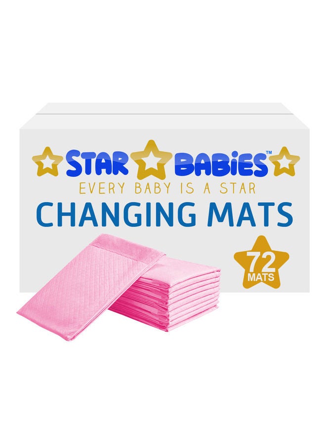 Star Babies Disposable Changing Mats Pack Of 72 - Pink