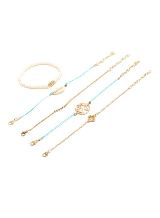 شاربدو مجموعة أساور قابلة للتعديل ومصنوعة من خليط معدني من 5 قطع - Image 1