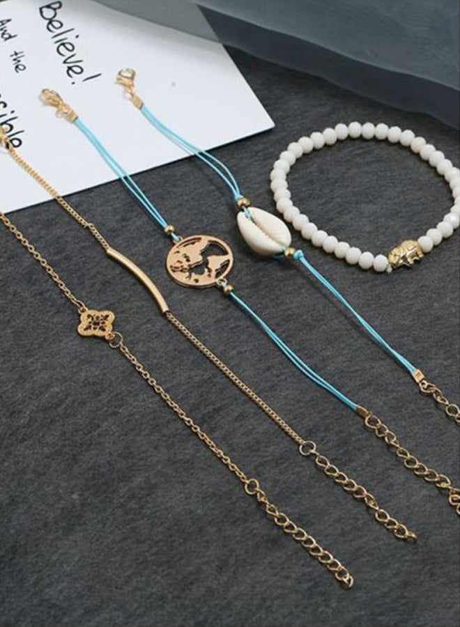 شاربدو مجموعة أساور قابلة للتعديل ومصنوعة من خليط معدني من 5 قطع - Image 2