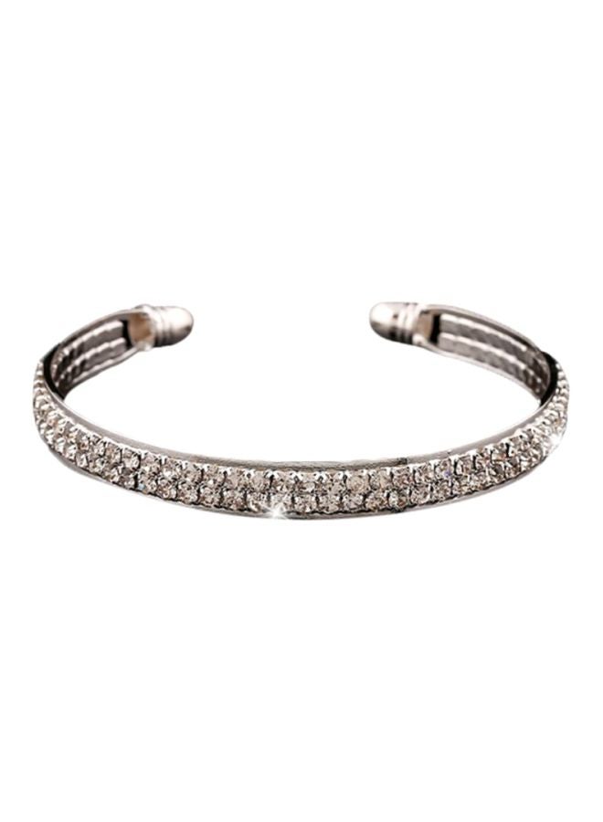 Rhinestone Studded Alloy Bracelet