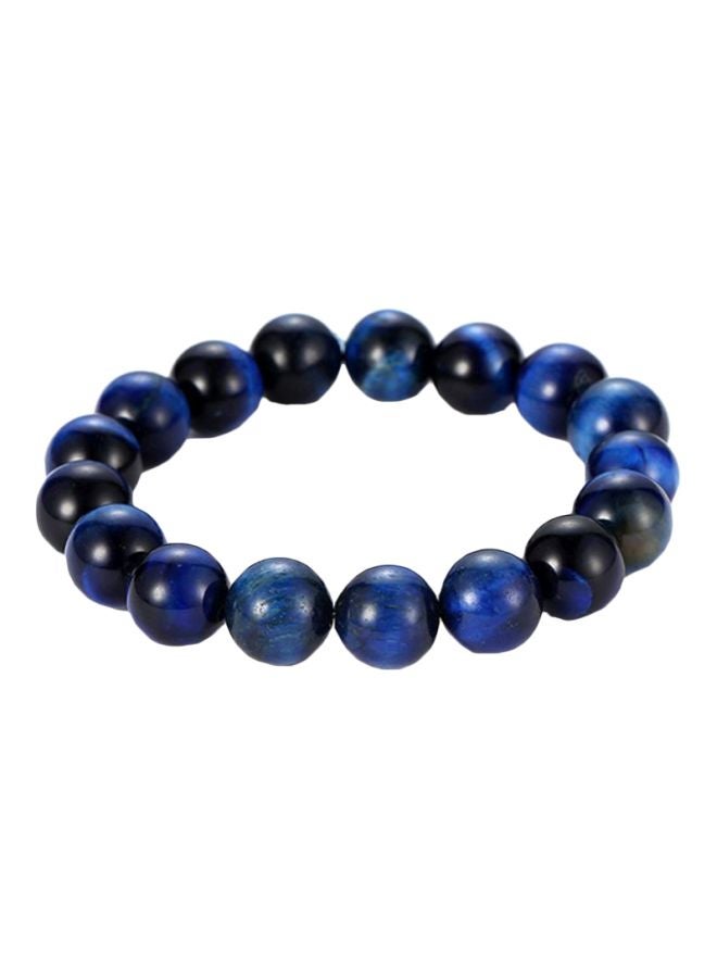 شاربدو سوار مرن من الخرز بلون أزرق/أسود