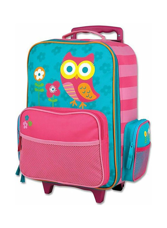 Stephen Joseph Owl Rolling School Backpack Pink 