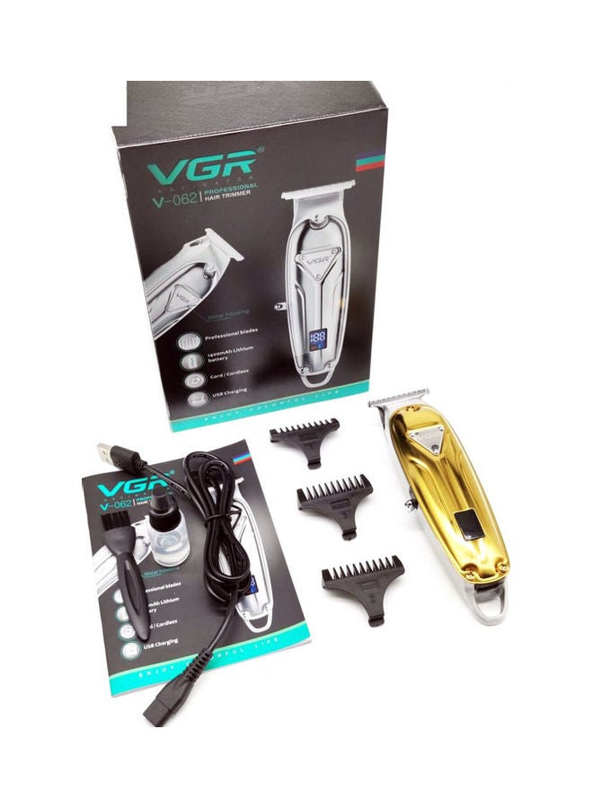 VGR V-062 Electric  Shaving Machine with LCD Screen Gold - Image 1