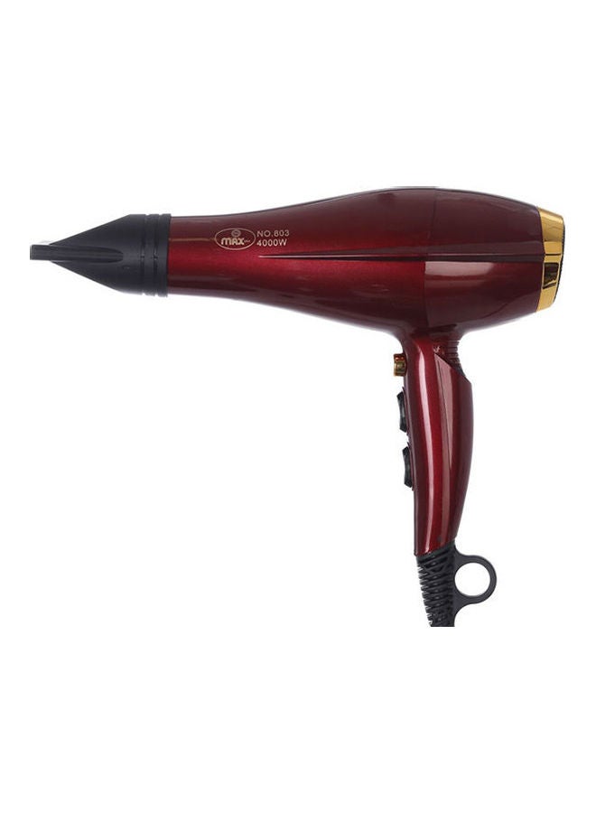 Max - 803 Hair Dryer, 4000W Red - Image 1