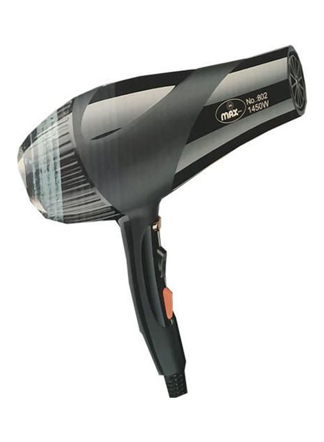 ماكس مجفف شعر 802 مميز بصوت هادئ أسود - Image 1