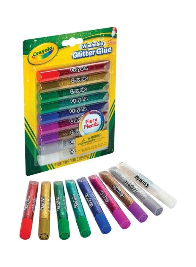 Crayola 9-Piece Washable Glitter Glue Set - Image 1