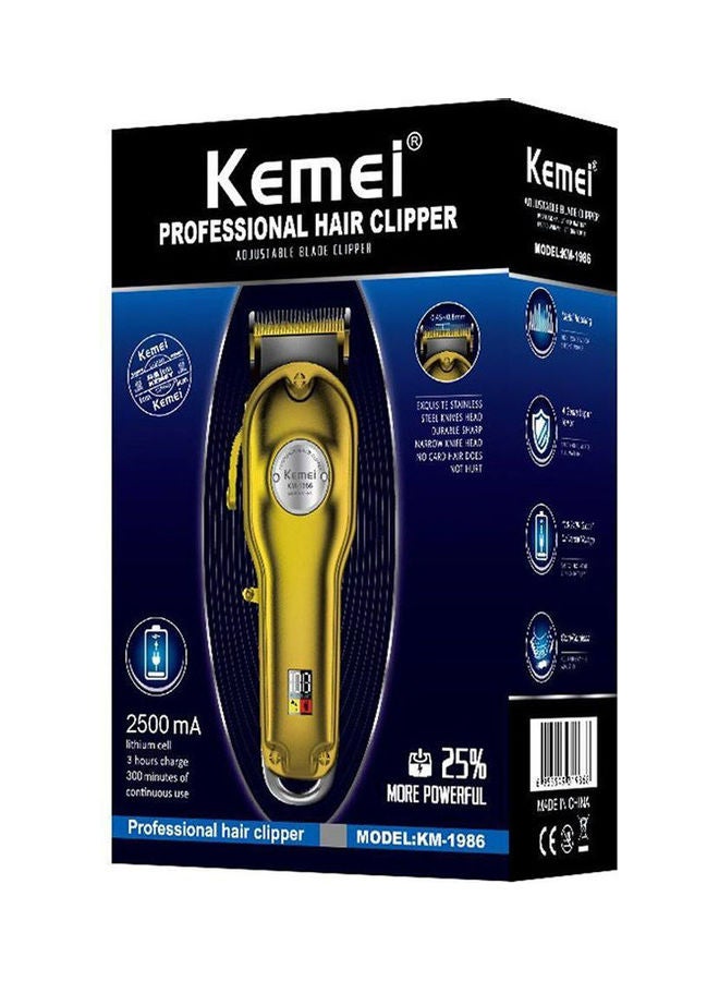 Kemei - KM-1986 Professional Hair Clipper Golden - Image 1