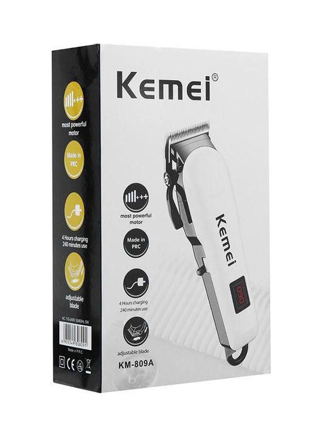 كيمي - ماكينة تشذيب كهربائية طراز KM-809A أبيض/ أسود - Image 1