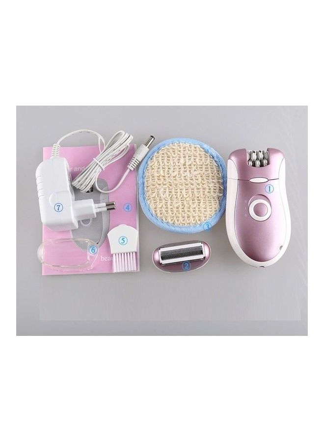 Kemei KM-2068 Rechargeable Epilator Pink/White - Image 4