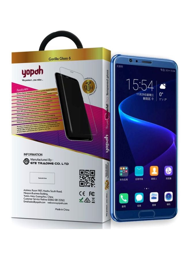 yopah Tempered Glass Screen Protector For Huawei Honor View 10 Clear - Image 2