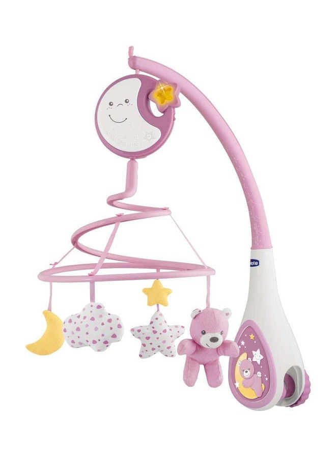 Chicco - Next2Dreams Baby Mobile with Music Box for Cot and Bed - 3 in 1 Baby Mobile Compatible with Next2Me Cot, with Sound Effects, Soft Night Light Projector and Classical Music - 0+ Months, Pink - Image 1