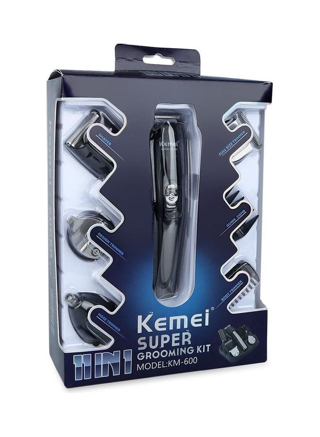 Kemei KM-600 Professional Hair Trimmer 6 In 1 Black - Image 4