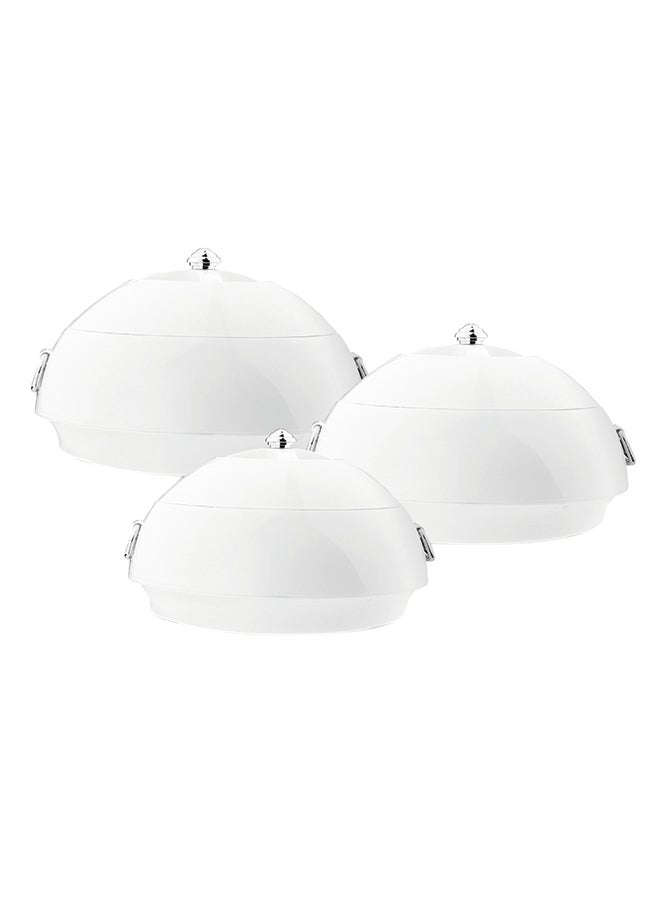 JAYPEE Eena Meena Deeka Casserole Set of 3 Pieces -(1500+1000+750 ml) White - Image 1