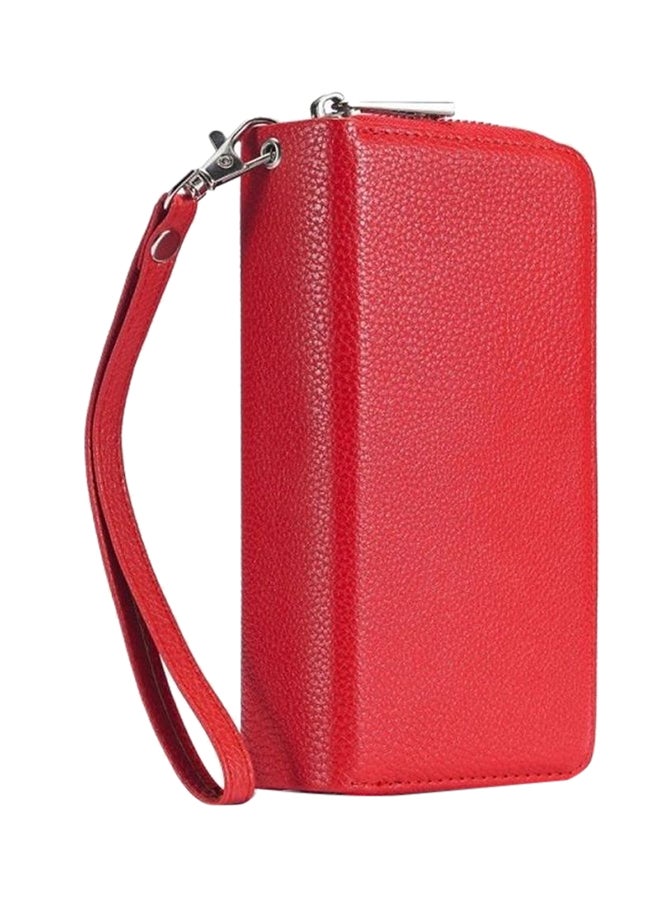 Generic - Leather Wallet Case For Apple iPhone 12/12 Pro Red - Image 1