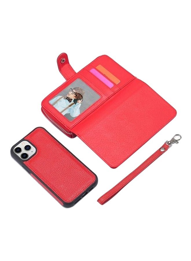 Generic - Leather Wallet Case For Apple iPhone 12/12 Pro Red - Image 1