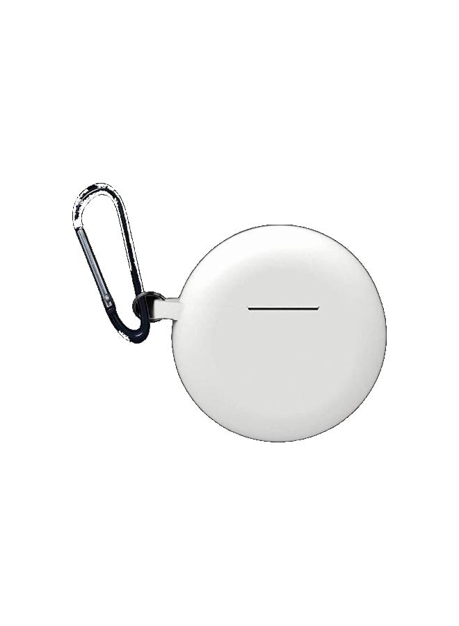 Protective Wireless Airbuds Charging Case With Hook For Huawei Freebuds 3 White