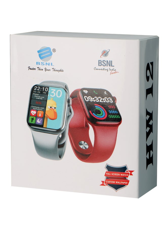 HW12 Silicone 1.57 inch Split Screen Watch With Rotating Side Button Blue