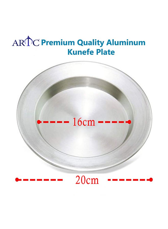 ARTC Set of 2 Kunefe Cooking And Serving Plate Silver 20cm  - Image 2