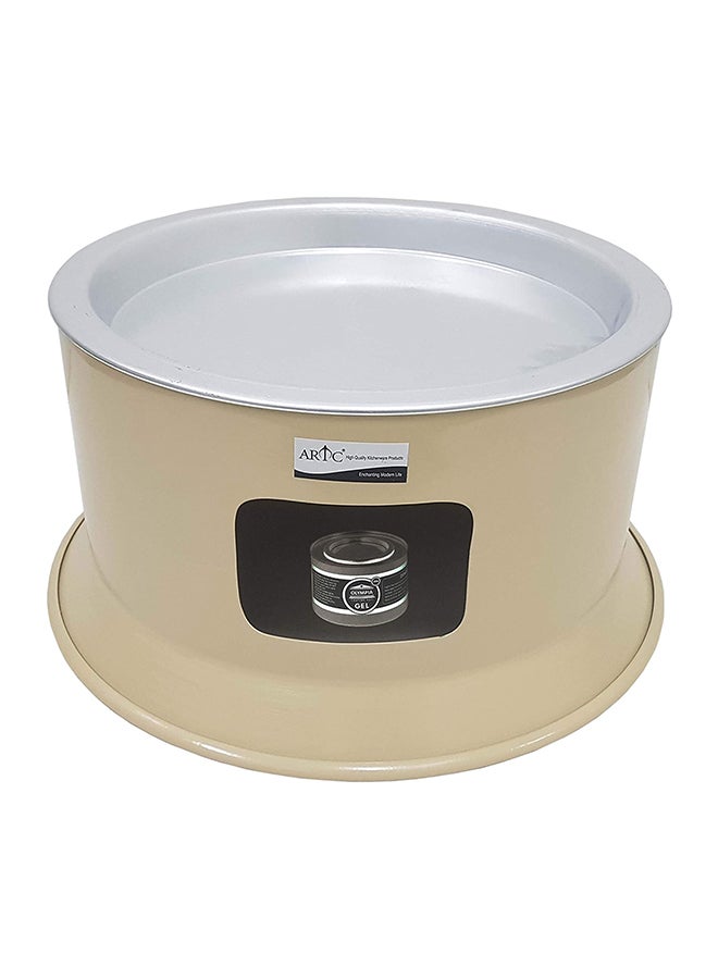 ARTC Portable Kunafa Warmer Stand Beige/Silver 34cm  - Image 1
