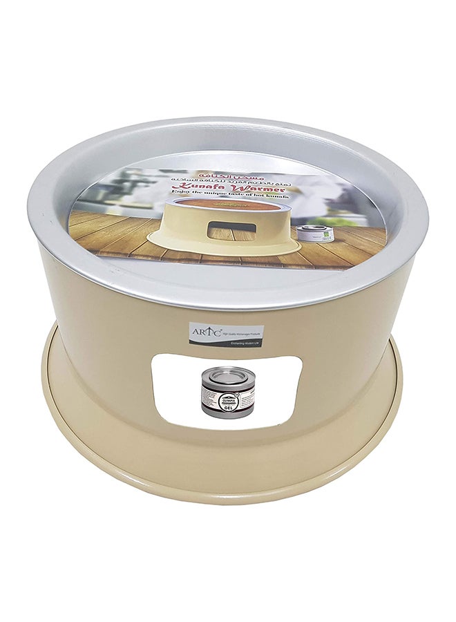 ARTC Portable Kunafa Warmer Stand Beige/Silver 34cm  - Image 2