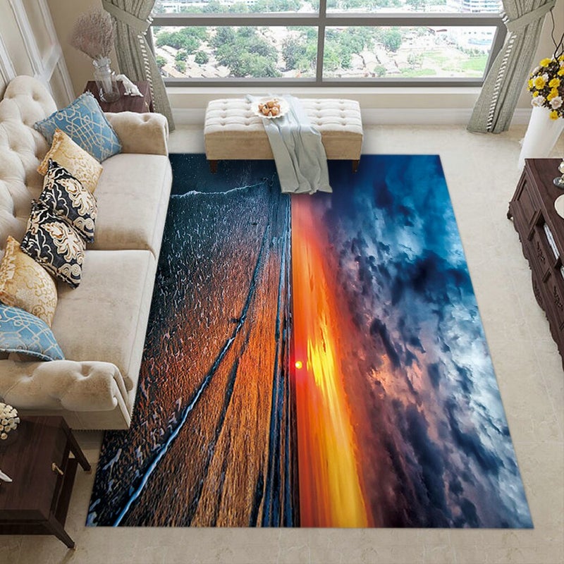 1-Piece Fashion Anti-Slip Bedroom Rug Carpet Multicolour 40x60cm - Image 1