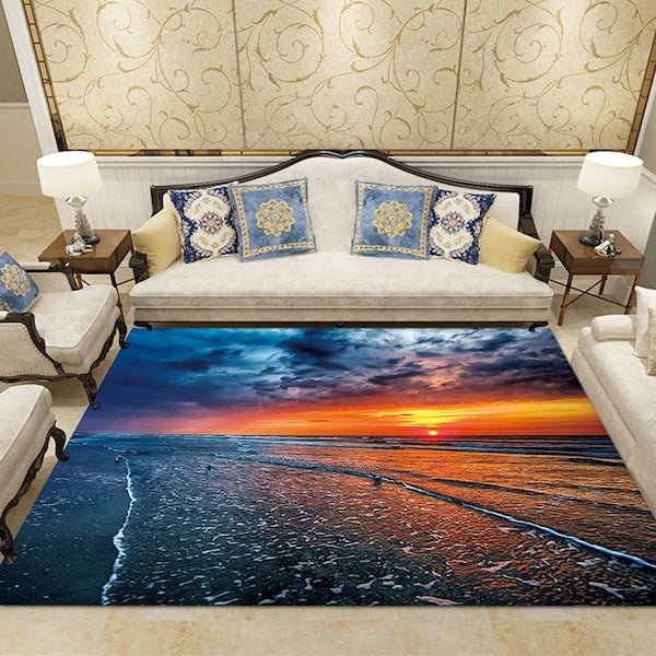 1-Piece Fashion Anti-Slip Bedroom Rug Carpet Multicolour 40x60cm - Image 3