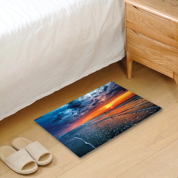 1-Piece Fashion Anti-Slip Bedroom Rug Carpet Multicolour 40x60cm - Image 5