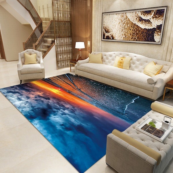 1-Piece Fashion Anti-Slip Bedroom Rug Carpet Multicolour 40x60cm - Image 2