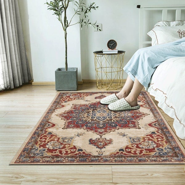 Nordic Ethnic Style Rectangle Anti-Slip Floor Rug Multicolour 60x90cm  - Image 4