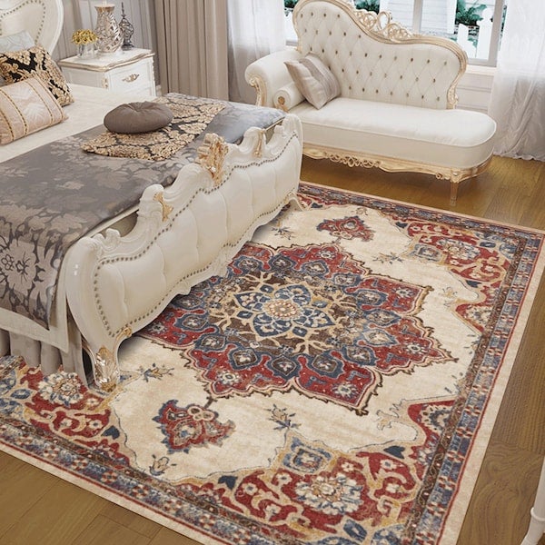 Nordic Ethnic Style Rectangle Anti-Slip Floor Rug Multicolour 60x90cm  - Image 5