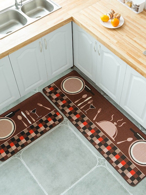 Simple Cute Cartoon Patterned Soft Non-Slip Rug Carpet Brown Mcm - Image 3