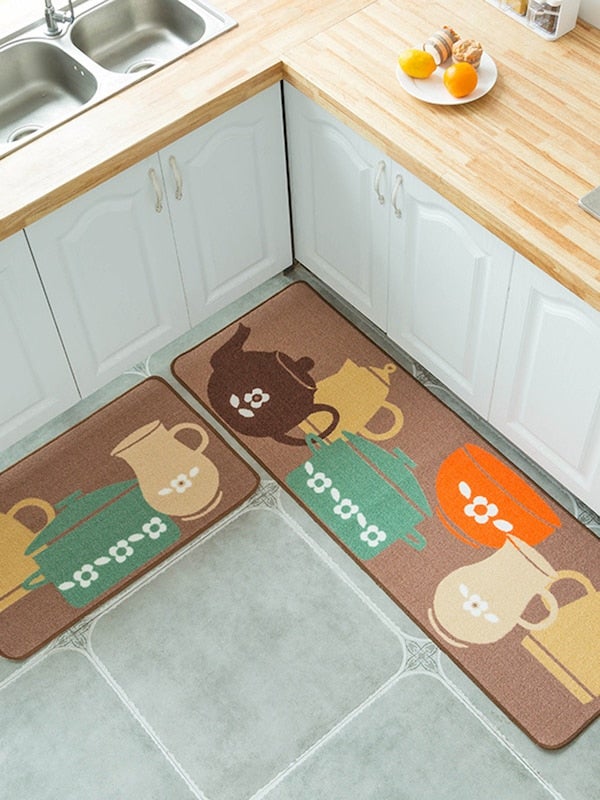 Simple Cute Cartoon Patterned Soft Non-Slip Rug Carpet Brown Mcm - Image 5