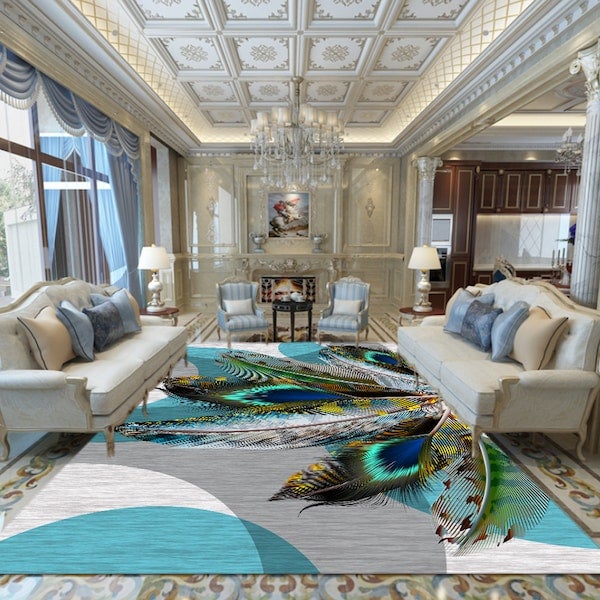 European Style Water Absorbent Anti-Slip Floor Rug Carpet Multicolour 40x60cm  - Image 4
